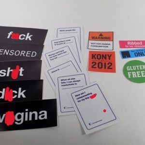 Cards Against Humanity Vinyl Cling Stickers Collector Holiday Hijinks 2014 Pack